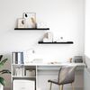 vidaXL Wandschappen zwevend 2 st 90x23,5x3,8 cm MDF zwart