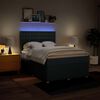 vidaXL Boxspring met matras stof blauw 140x190 cm