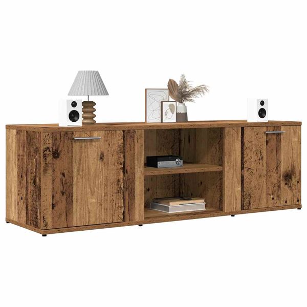 vidaXL Tv-meubel 120x34x37 cm bewerkt hout oud houtkleurig