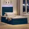 vidaXL Ottoman bed met matrassen en LED's 120x200cm fluweel