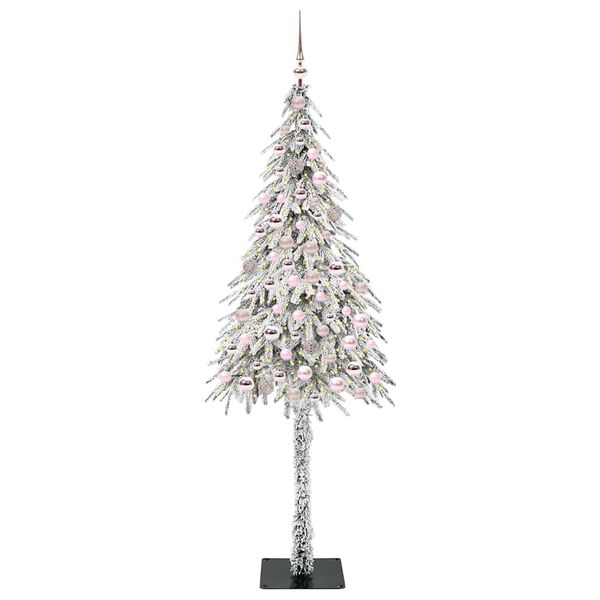 vidaXL Kerstboom met 300 LED met standaard Wit 210 cm PE en staal