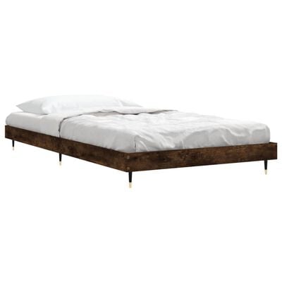 vidaXL Bedframe zonder matras hout gerookt eikenkleurig 100x200 cm