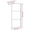 vidaXL Inloopdouchewand transparant 80x195 cm ESG-glas rood