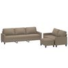 vidaXL 3-delige Loungeset met kussens stof taupe