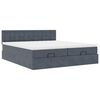 vidaXL Ottoman bed met matrassen en LED's 180x200cm fluweel