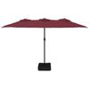 vidaXL Parasol dubbel dak 449x265 cm bordeauxrood