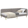 vidaXL Hoekbedframe met hoofdeinde Taupe 90 x 190 cm Stof