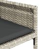 vidaXL Tuinstoelen 4 st met kussens poly rattan lichtgrijs