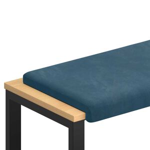 vidaXL Bankkussen fluweel Blauw Diepte 35 cm