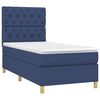 vidaXL Boxspring met matras stof blauw 80x200 cm