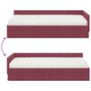 vidaXL Hoekbedframe met Matras Anders met hoofdeinde 2 pcs Rood Stof