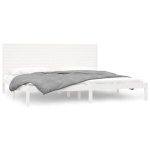 vidaXL Bedframe massief hout wit 180x200 cm