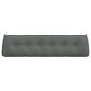 vidaXL Rugkussen Donkergrijs 180 x 24 x 50 cm Stof
