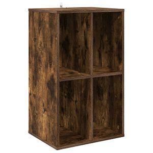 vidaXL Platenkast Gerookt eiken 44,5 x 36,5 x 74,5 cm Bewerkt hout
