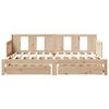 vidaXL Slaapbank met onderschuifbed en lades zonder matras 90x190 cm