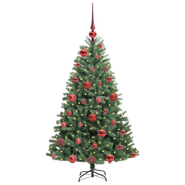 vidaXL Kunstmatige Inklapbare Kerstboom Groen 120 cm PVC en Metaal