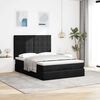 vidaXL Ottoman bed met matrassen en LED's 140x190cm fluweel zwart
