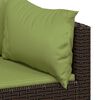 vidaXL 4-delige Loungeset met kussens poly rattan bruin