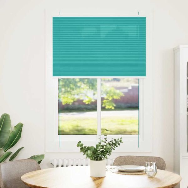 vidaXL Pliss&eacute; rolgordijn 85x150 cm stofbreedte 84,4 cm petrol groen