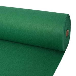 vidaXL Tapijt Effen Groen 1,2 x 12 m Polyester