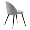 Venture Home Eetkamerstoelen 2 st Velvet fluweel zwart en grijs