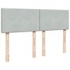 vidaXL Boxspring met matras fluweel lichtgrijs 140x200 cm