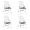 vidaXL Tuinstoelkussens 4 st 50x50x4 cm oxford stof grijs