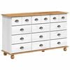 vidaXL Ladekast ASKIM Wit 79 x 40 x 133,5 cm Massief grenenhout