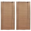 vidaXL Rolgordijnen 2 st 150x220 cm bamboe bruin