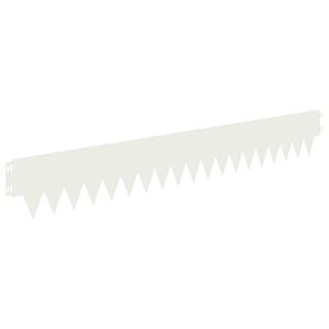 vidaXL Tuinrand 10 pcs 103 x 15 cm metaal Wit