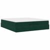 vidaXL Ottoman bed met matrassen 200x200cm fluweel donkergroen