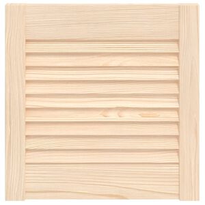 vidaXL Kastdeur met lamellen 39,5x39,4 cm massief grenenhout