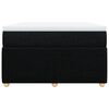 vidaXL Boxspring met matras stof zwart 120x190 cm
