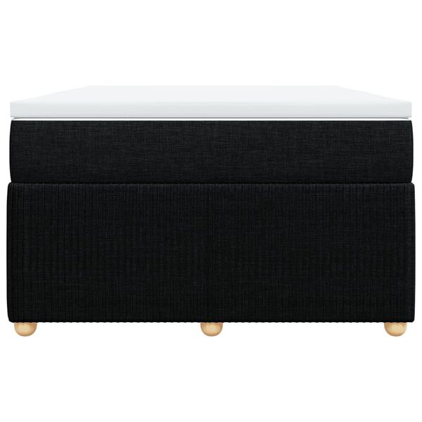 vidaXL Boxspring met matras stof zwart 120x190 cm