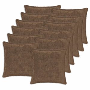 vidaXL Kussensloop 12 st HOUTEN Licht Bruin 40 x 40 cm