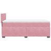 vidaXL Boxspring met matras fluweel roze 90x200 cm