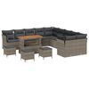 vidaXL Tuinbankenset 14 st Grijs poly rattan