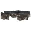 vidaXL Tuinbankenset 14 st Grijs poly rattan