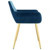 vidaXL Eetkamerstoelen 2 st fluweel blauw