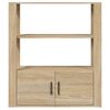 vidaXL Dressoir 80x30x90 cm bewerkt hout sonoma eikenkleurig