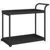 vidaXL Serveerwagen 100x45x83 cm poly rattan zwart
