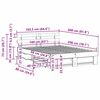 vidaXL Bedframe met hoofdeinde Bruin 160 x 200 cm Massief grenenhout