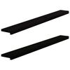 vidaXL Vensterbanken 2 st 140x15x2 cm massief eikenhout bruin-zwart