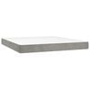 vidaXL Pocketveringmatras medium queen 152x203x20 cm fluweel lichtgrijs
