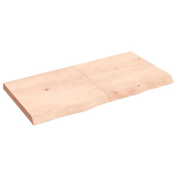 vidaXL Wandschap 120x60x(2-6) cm onbehandeld massief eikenhout