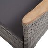 vidaXL 7-delige Tuinset met kussens poly rattan grijs