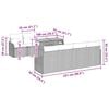 vidaXL Tuin Sofa Set met opslag 9 pcs Beige Poly riet