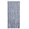 vidaXL Vliegengordijn 90x220 cm chenille blauw, wit en zilver
