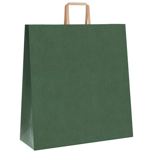 vidaXL Papieren zakken 250 st met hengsels 45x17x48 cm groen