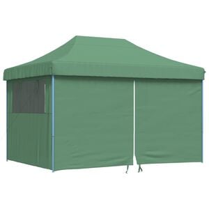 vidaXL Partytent inklapbaar pop-up met 4 zijwanden groen